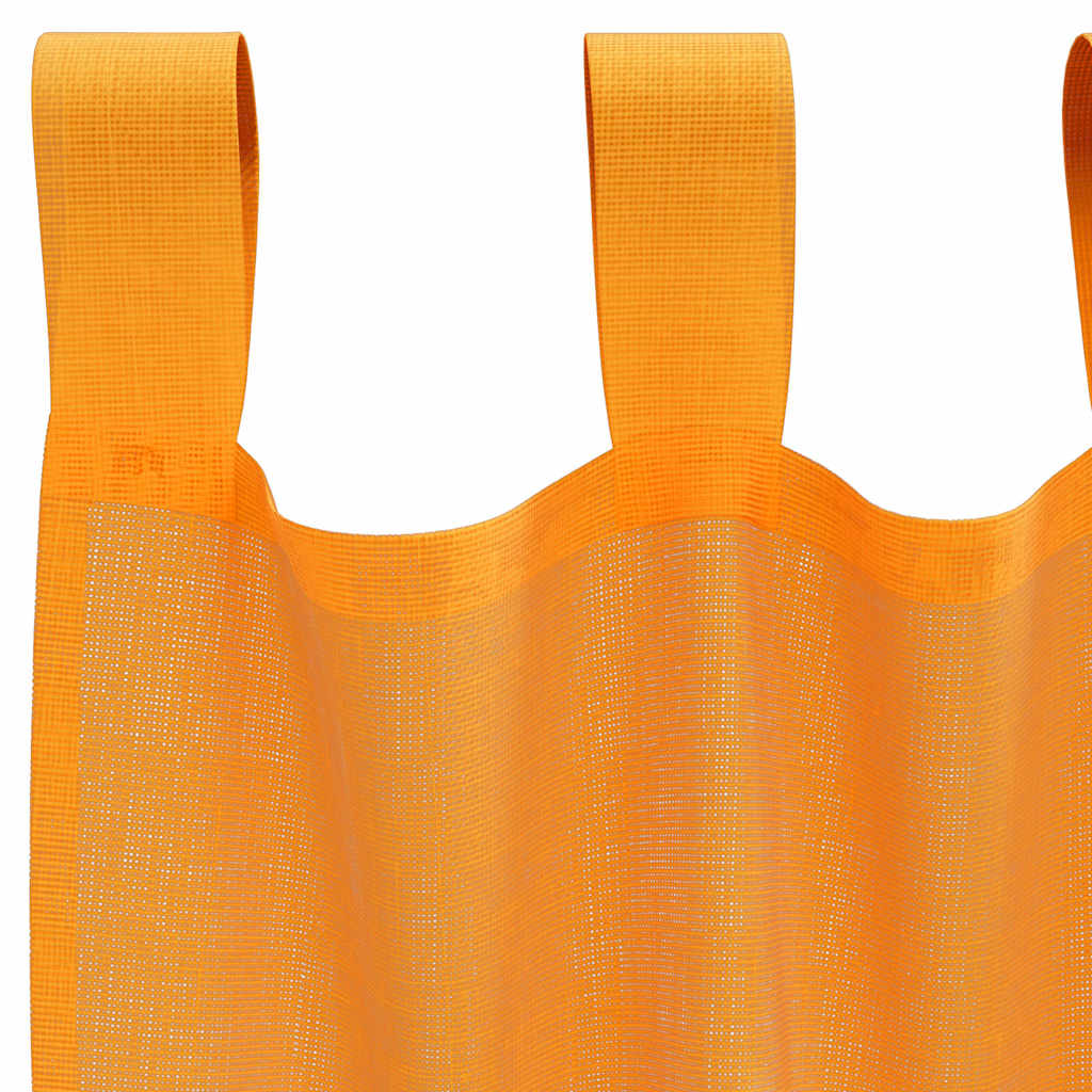 Gordijnen voile met lussen 2 st 140x140 cm oranje