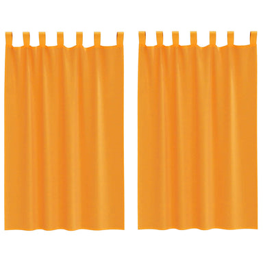Gordijnen voile met lussen 2 st 140x175 cm oranje