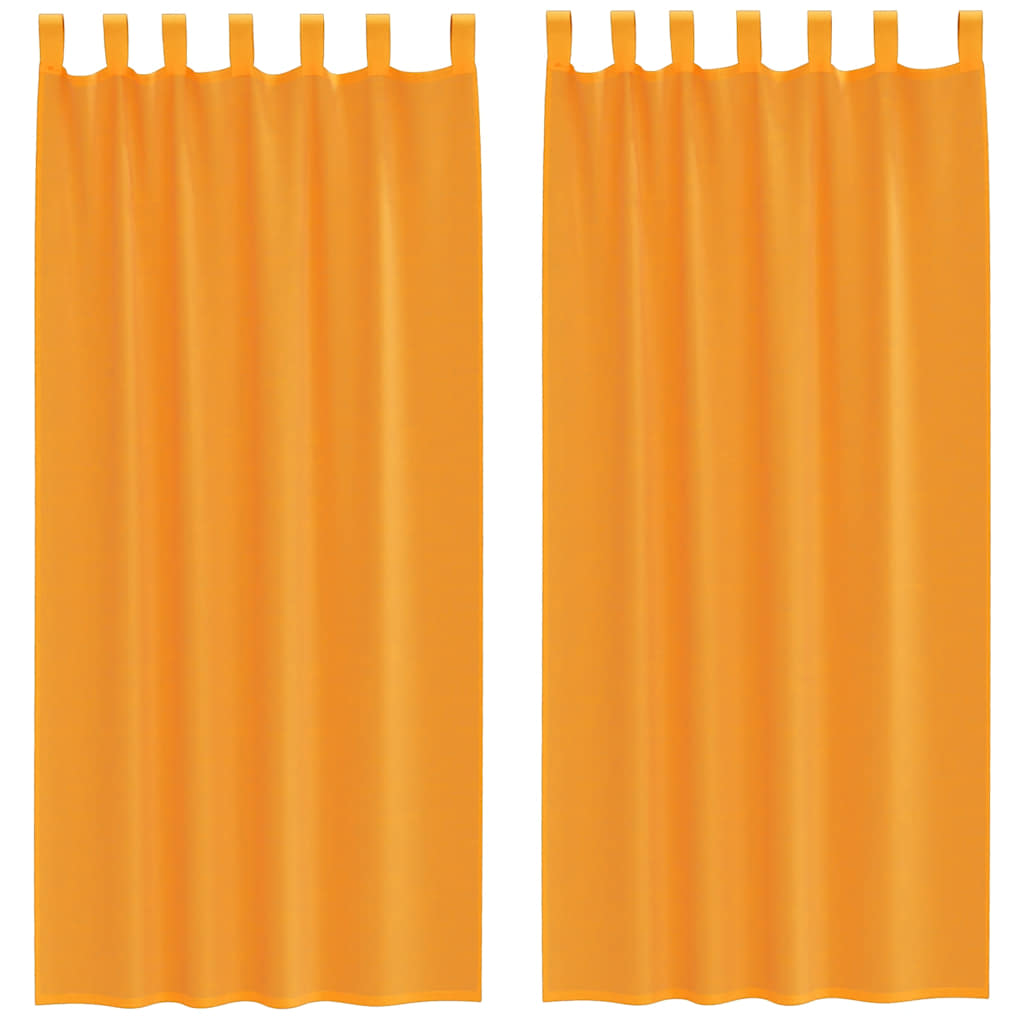 Gordijnen met lus 2 st 140x225 cm oranje