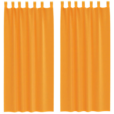 Gordijnen met lus 2 st 140x225 cm oranje