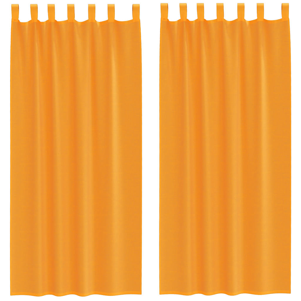 Gordijnen met lussen 2 st 140x245 cm oranje