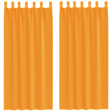Gordijnen met lussen 2 st 140x245 cm oranje