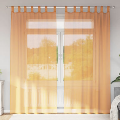 Gordijnen met lussen 2 st 140x245 cm oranje