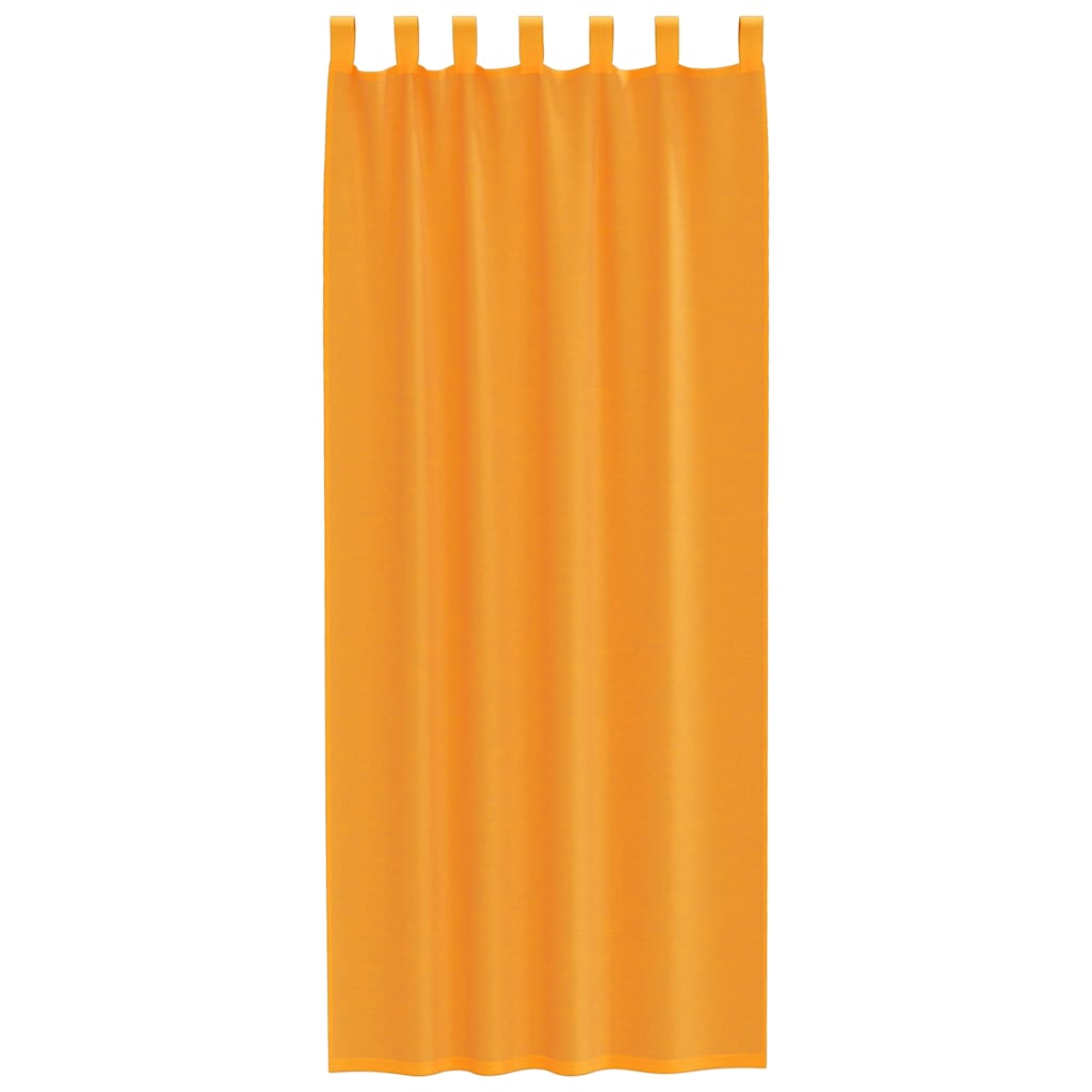 Gordijnen Voile met lussen 2 st 140x260 cm oranje
