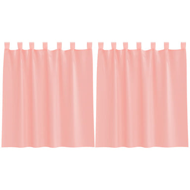 Gordijnen voile met lussen 2 st 140x140 cm roze