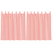 Gordijnen voile met lussen 2 st 140x140 cm roze