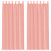 Gordijnen voile met lussen 2 st 140x225 cm roze