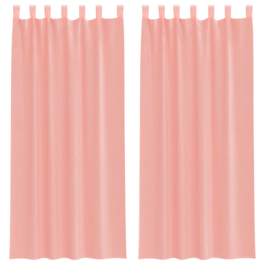 Gordijnen met lussen 2 st 140x245 cm roze