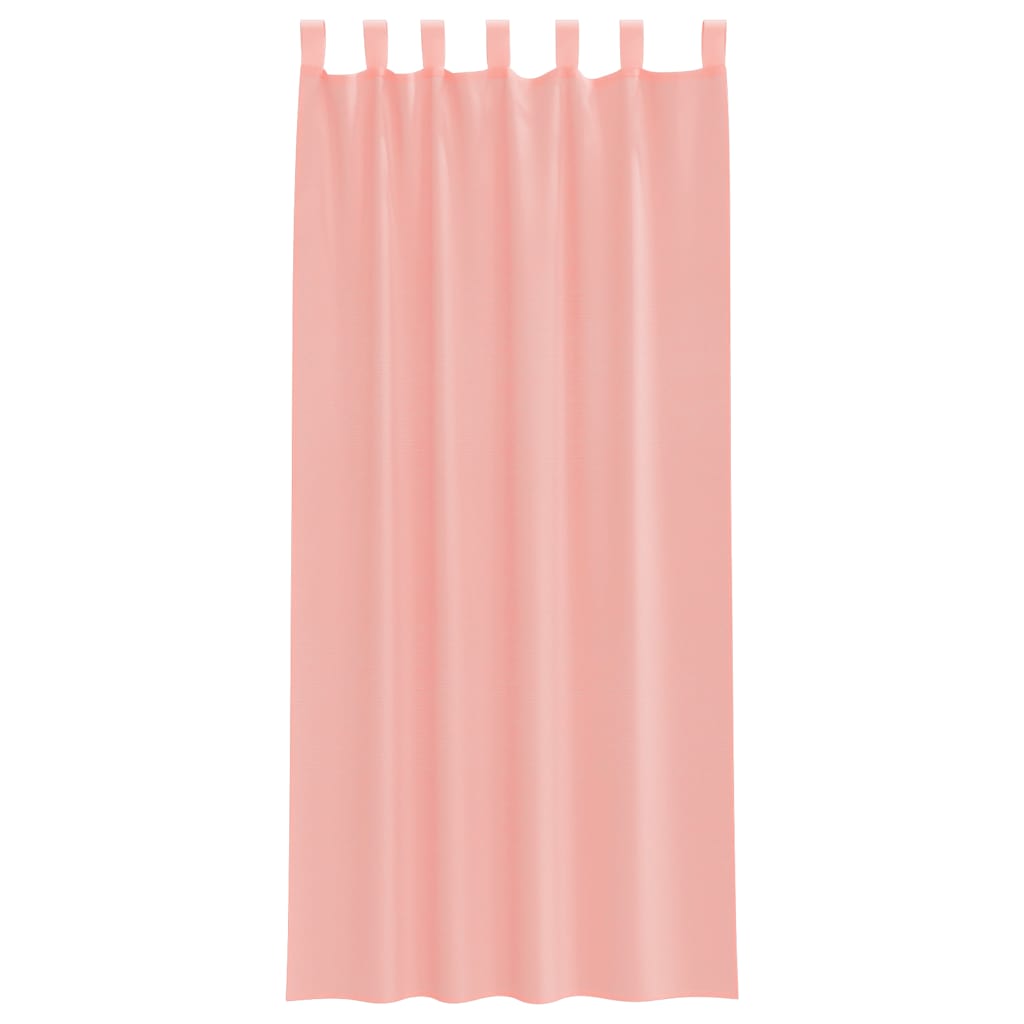 Gordijnen met lussen 2 st 140x245 cm roze