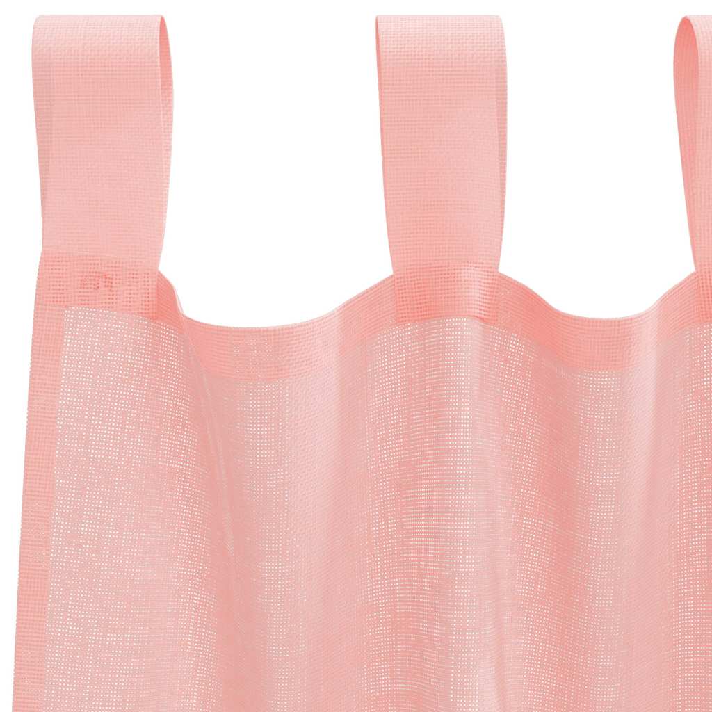 Gordijnen met lussen 2 st 140x245 cm roze