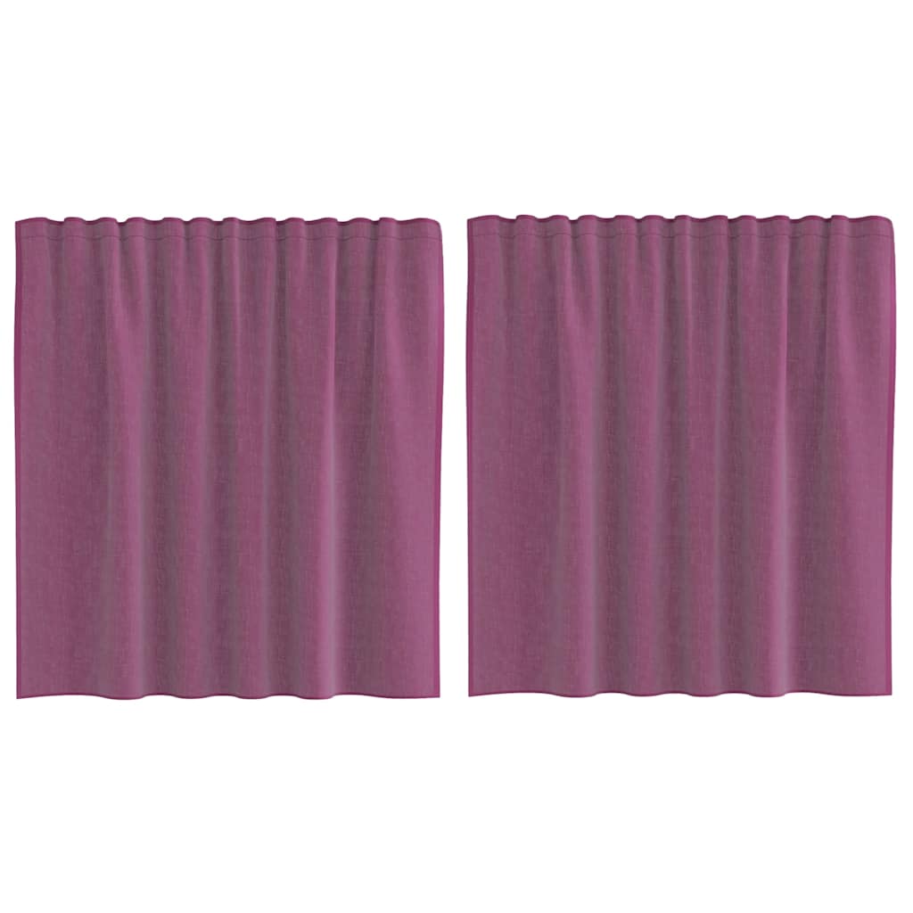 Gordijnen met lussen 2 st paars 140x140 cm