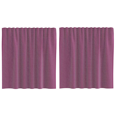 Gordijnen met lussen 2 st paars 140x140 cm