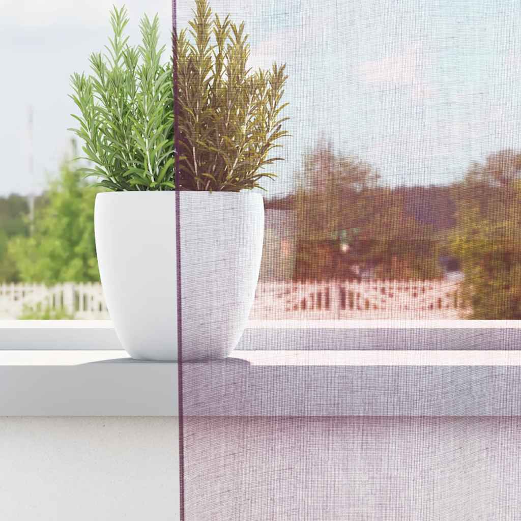 Gordijnen voile met lussen 2 st 140x225 cm paars