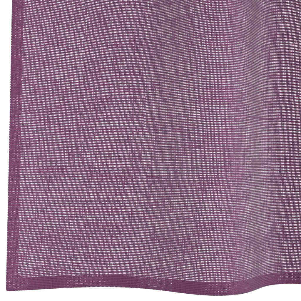 Gordijnen voile met lussen 2 st 140x225 cm paars