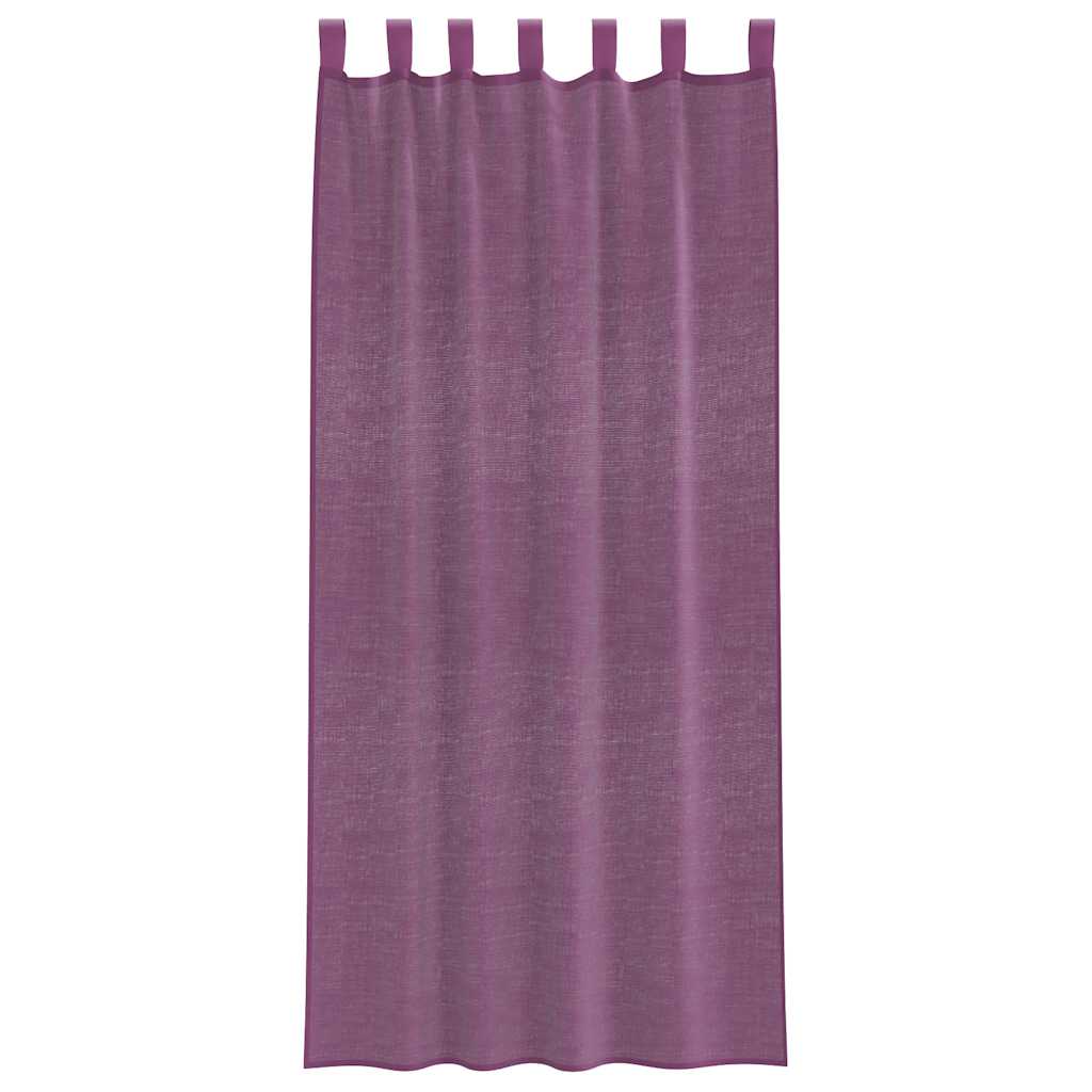 Gordijnen met lussen 2 st 140x245 cm paars