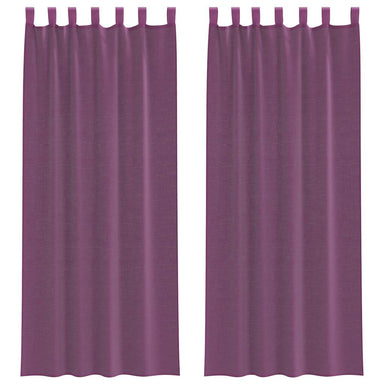 Gordijnen met lussen 2 st 140x260 cm paars