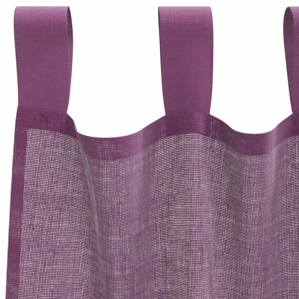 Gordijnen met lussen 2 st 140x260 cm paars