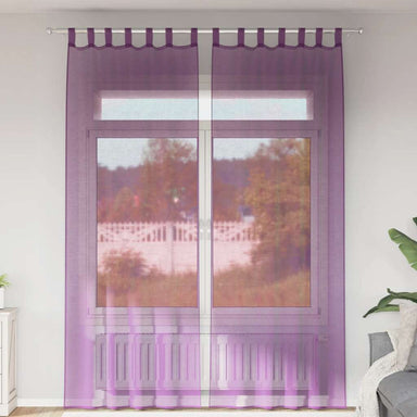 Gordijnen met lussen 2 st 140x260 cm paars