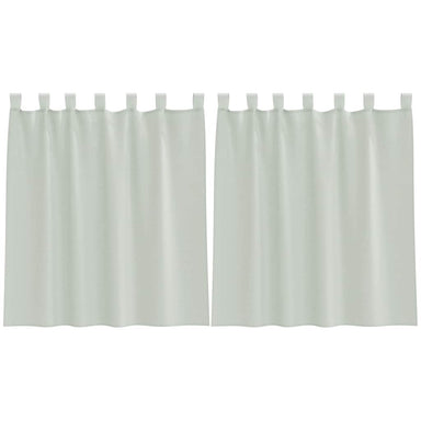Gordijnen voile met lussen 2 st 140x140 cm lichtgrijs