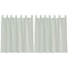 Gordijnen voile met lussen 2 st 140x140 cm lichtgrijs
