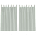 Gordijnen voile met lussen 2 st 140x175 cm lichtgrijs