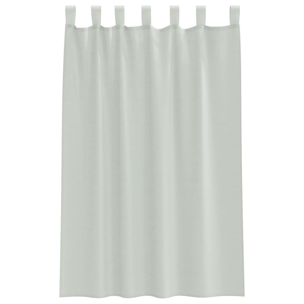 Gordijnen voile met lussen 2 st 140x175 cm lichtgrijs