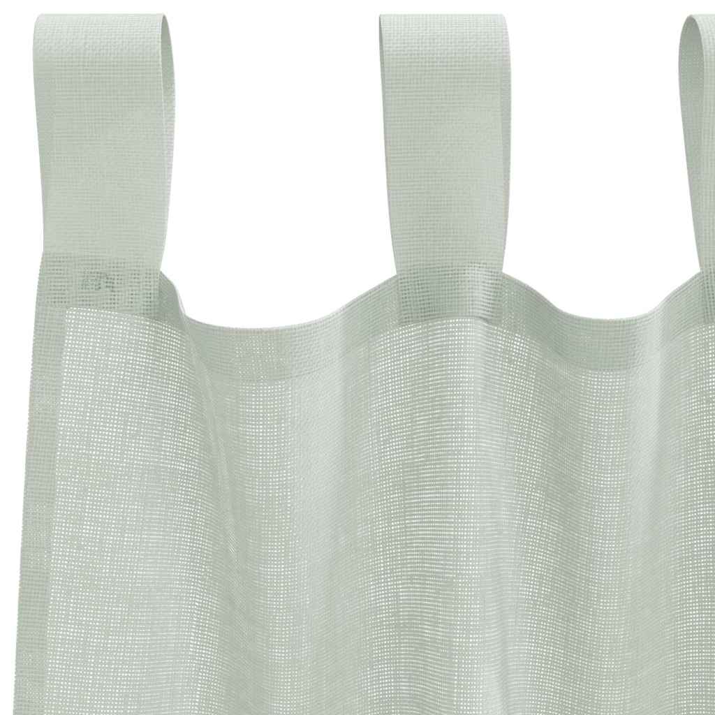 Gordijnen voile met lussen 2 st 140x175 cm lichtgrijs