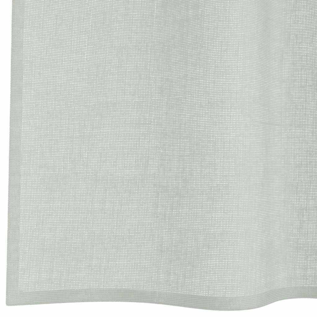 Gordijnen voile met lussen 2 st 140x175 cm lichtgrijs