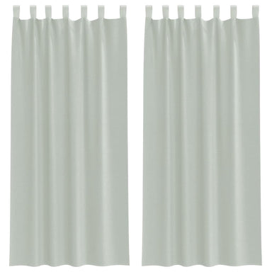 Gordijnen voile met lussen 2 st 140x225 cm lichtgrijs