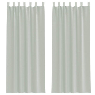 Gordijnen voile met lussen 2 st 140x260 cm lichtgrijs