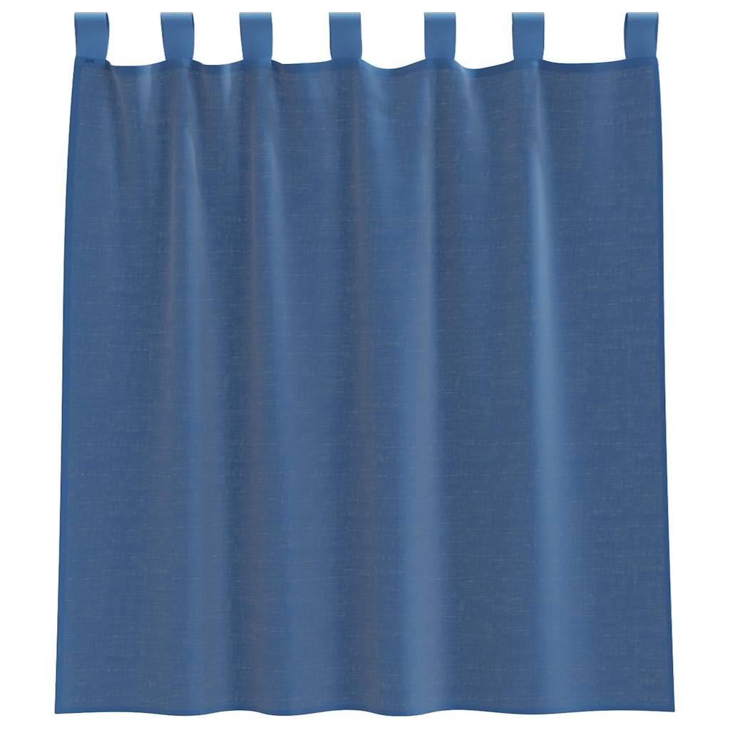 Gordijnen voile met lussen 2 st 140x260 cm lichtgrijs