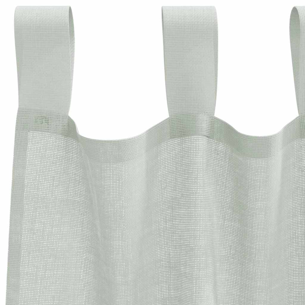Gordijnen voile met lussen 2 st 140x260 cm lichtgrijs