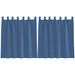 Gordijnen voile met lussen 2 st 140x140 cm koningsblauw