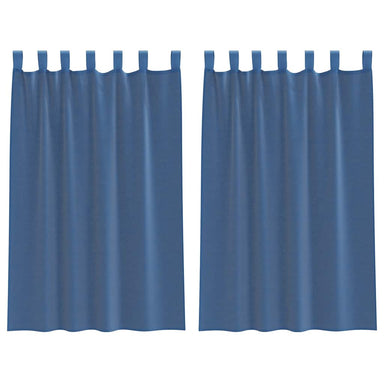 Gordijnen voile met lussen 2 st 140x175 cm koningsblauw