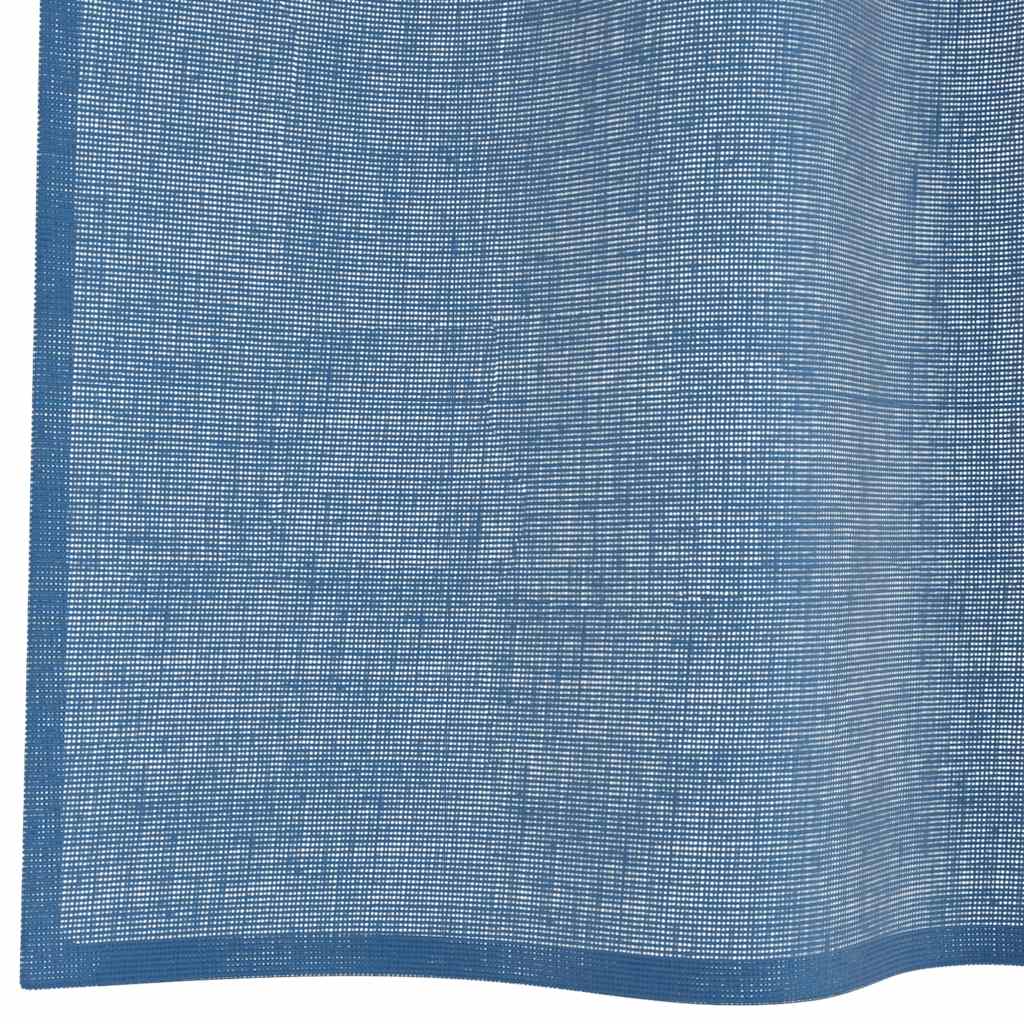 Gordijnen voile met lussen 2 st 140x225 cm koningsblauw