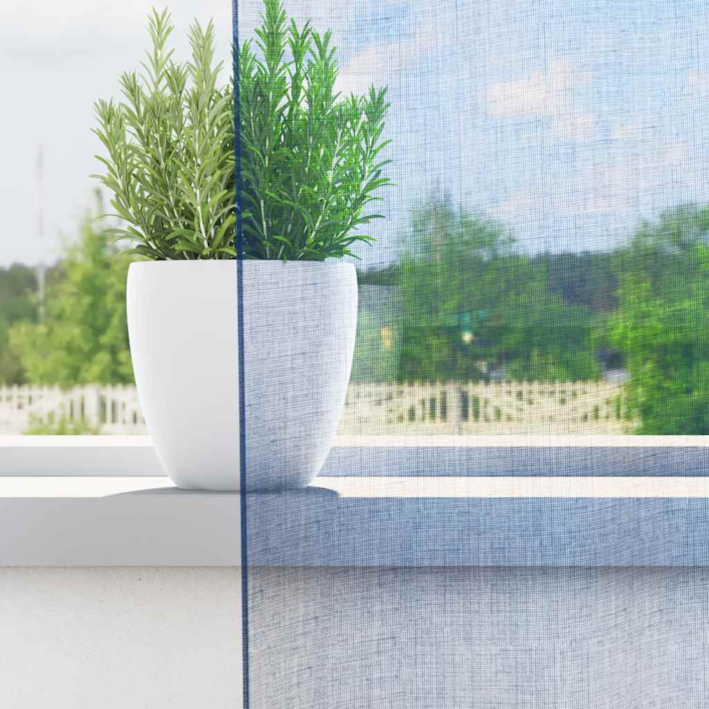 Gordijnen voile met lussen 2 st 140x245 cm koningsblauw