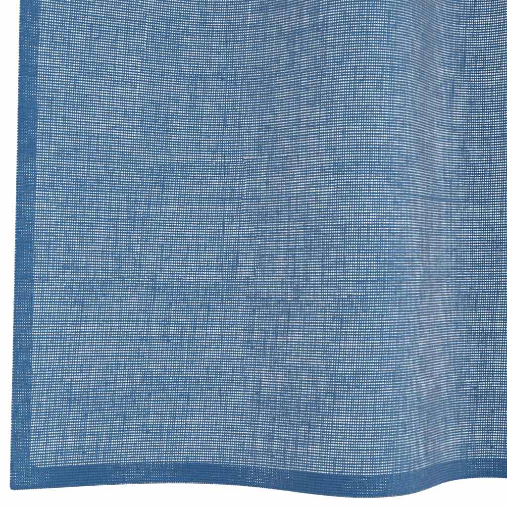 Gordijnen voile met lussen 2 st 140x245 cm koningsblauw