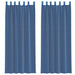 Gordijnen voile met lussen 2 st 140x260 cm koningsblauw