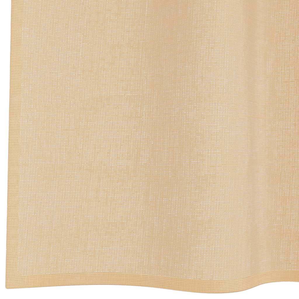 Voile gordijnen met lussen 2 st 140x260 cm zand