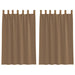 Gordijnen voile met lussen 2 st 140x175 cm lichtbruin