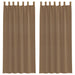 Gordijnen voile met lussen 2 st 140x245 cm lichtbruin