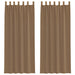 Gordijnen voile met lussen 2 st 140x260 cm lichtbruin