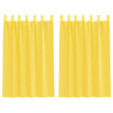 Gordijnen met lussen 2 st 140x175 cm geel