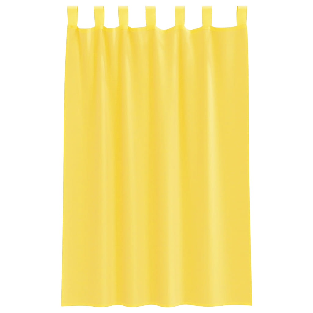 Gordijnen met lussen 2 st 140x175 cm geel