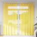 Gordijnen voile met lussen 2 st 140x225 cm geel