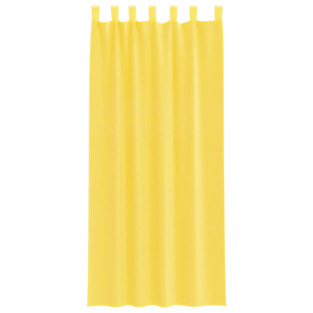 Gordijnen met lussen 2 st 140x245 cm geel