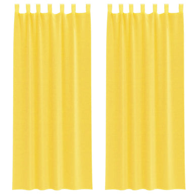 Gordijnen met lussen 2 st 140x260 cm geel