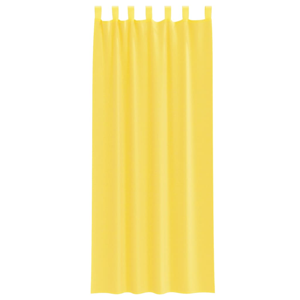 Gordijnen met lussen 2 st 140x260 cm geel