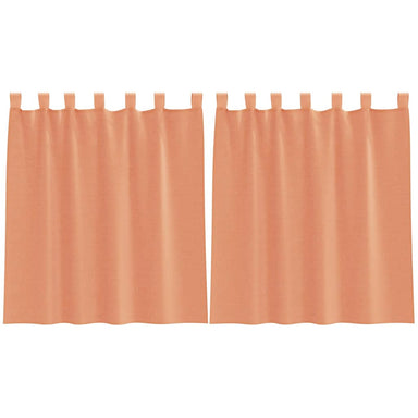 Voile gordijnen met lussen 2 st terracotta 140x140 cm