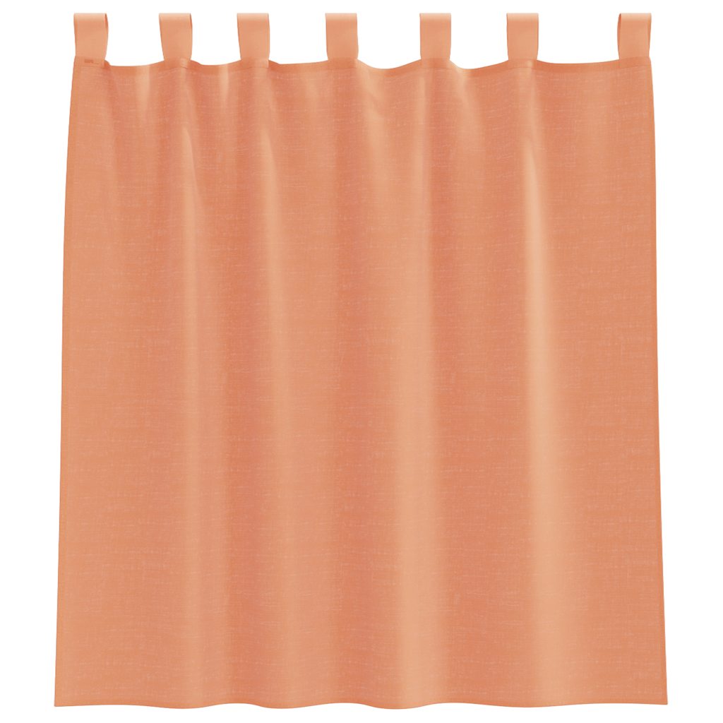 Voile gordijnen met lussen 2 st terracotta 140x140 cm